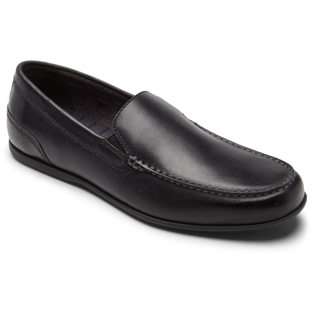 Slip-Ons Rockport Hombre Mexico - Malcom Venetian Negros - CBMOT4623